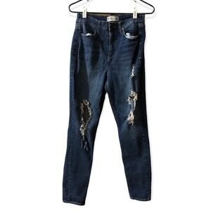 Mudd FLX Jeans Stretch‎ High Rise Jegging 13 Women’s Junior Ripped Distressed